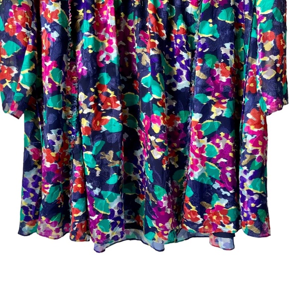 JASON WU Dress Motion Floral Silk Trim A-Line Multicolor Large Burnout Fabric - Picture 12 of 16